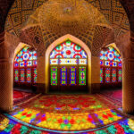 تصویری زیبا از یکی از مساجد شهر شیراز در ایران